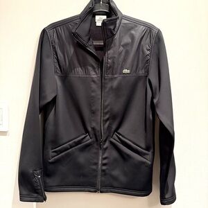 Lacoste Black Jacket With Green Designer Logo Size 3 Men’s